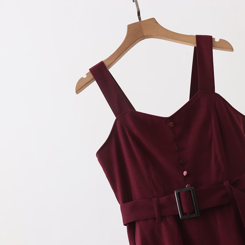 ブルベ冬服 アシンメトリー重ね切替ワンピース