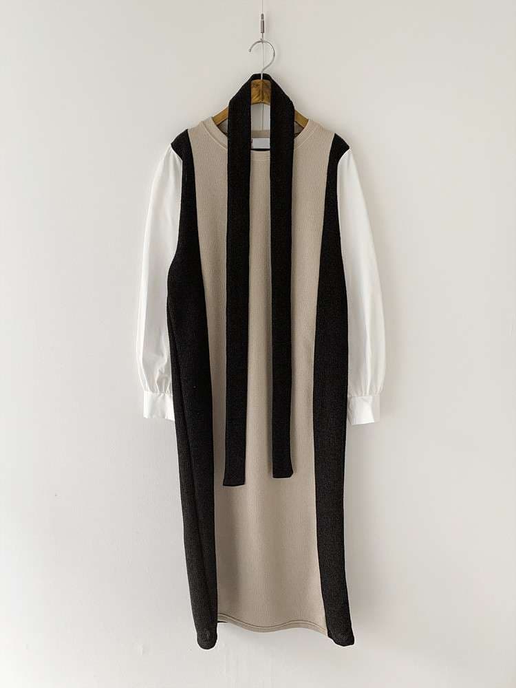 ブルベ夏/ブルベ冬服 フリル袖レイヤードワンピース