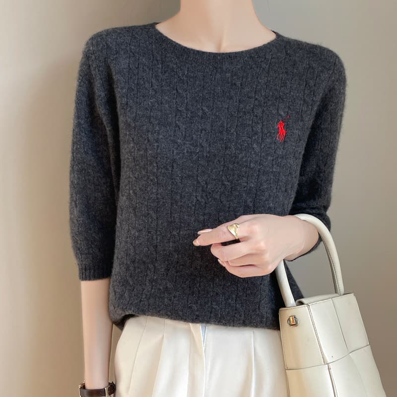 ブルベ夏/ブルベ冬服　ニット半袖トップス