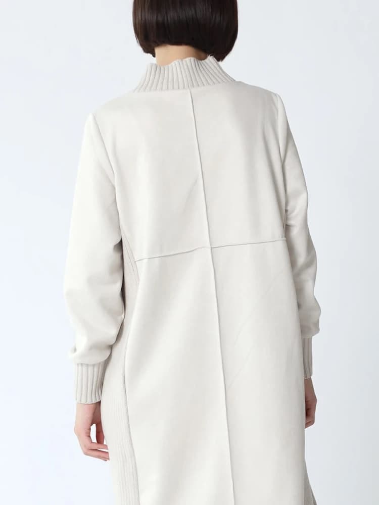 ブルベ夏/ブルベ冬服 スエード調ワンピース