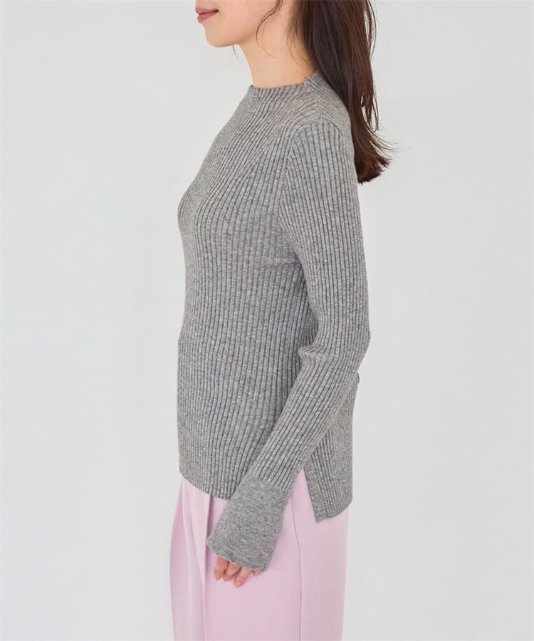 ブルベ夏/ブルベ冬服 リブ編みタートルネック