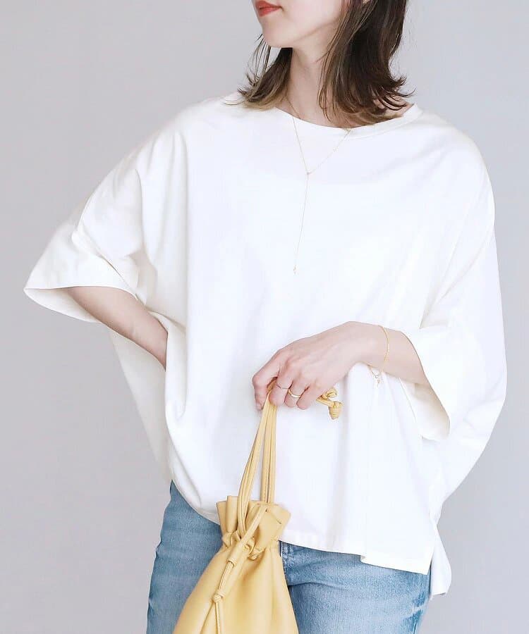 ブルベ夏/ブルベ冬服 ゆったりシルエット五分袖カットソー