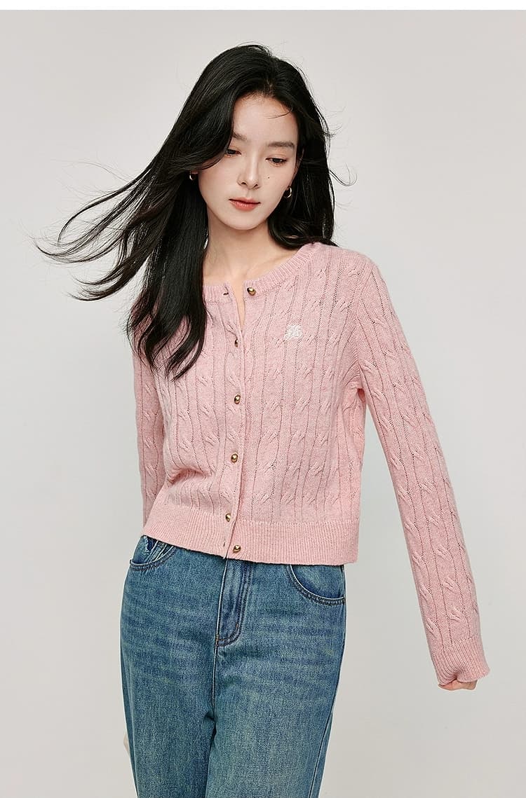 ブルベ夏/ブルベ冬服 フロントボタンカーディガン