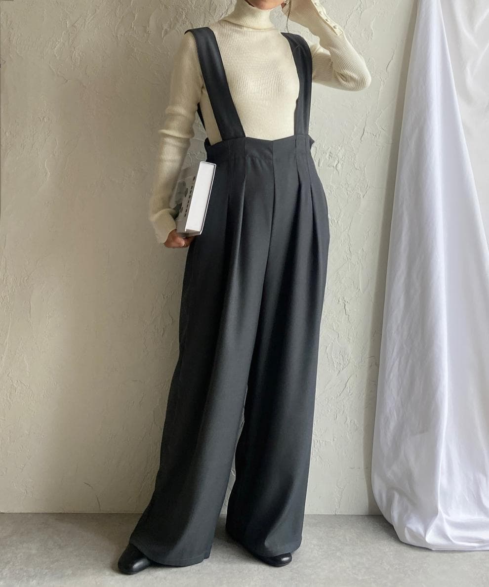 ブルベ冬服 ハイウエストワイドサロペット