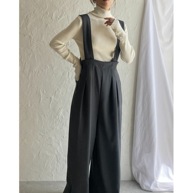 ブルベ冬服 ハイウエストワイドサロペット