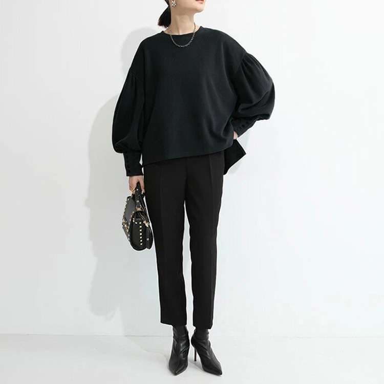 ブルベ夏/ブルベ冬服 ボリューム袖ボタン付きプルオーバー