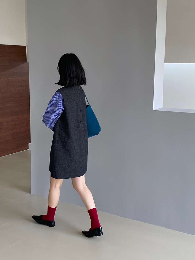 ブルベ冬服 ふんわり切り替えジャンパースカート