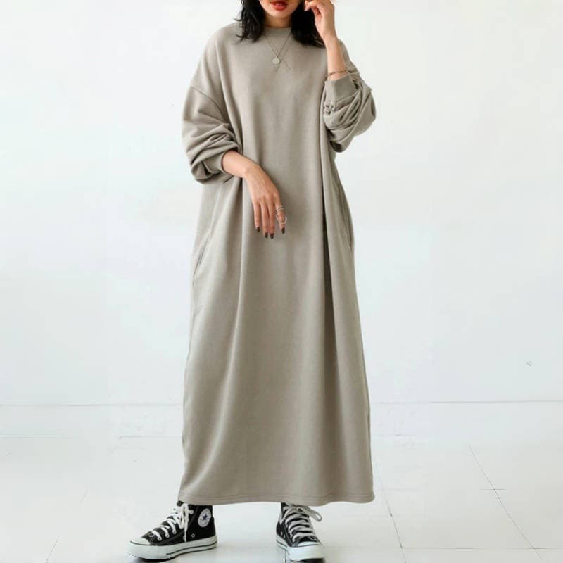 ブルベ夏/ブルベ冬服 ゆったりサイズニットワンピース