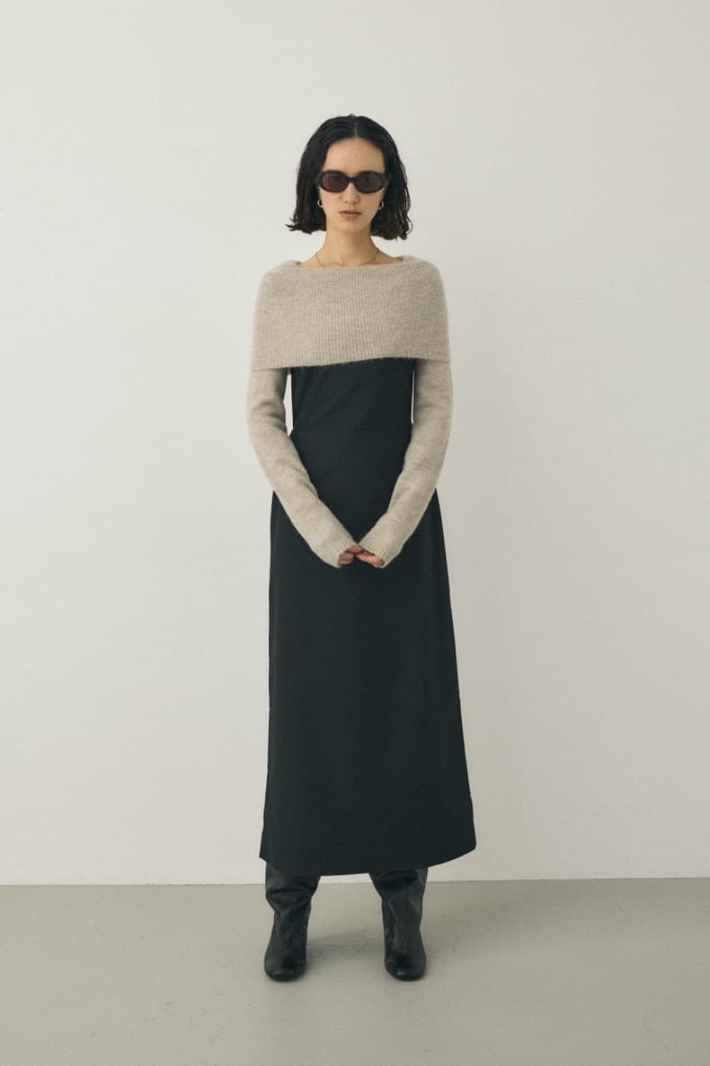 ブルベ冬服 シンプル キャミソールワンピース