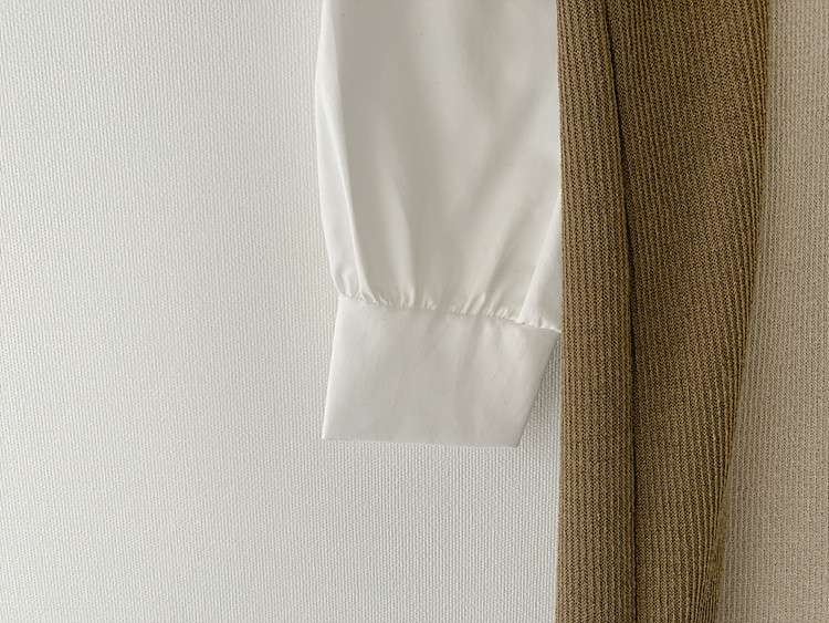 ブルベ夏/ブルベ冬服 フリル袖レイヤードワンピース