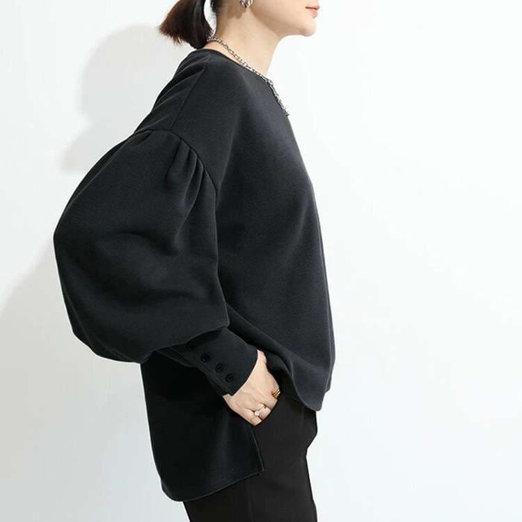 ブルベ夏/ブルベ冬服 ボリューム袖ボタン付きプルオーバー