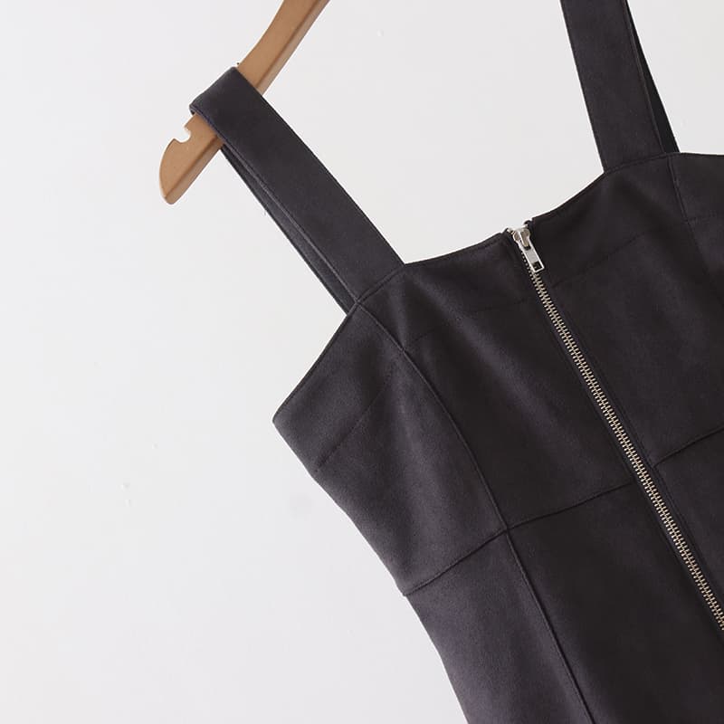 ブルベ夏/ブルベ冬服 美シルエット ジップアップワンピース