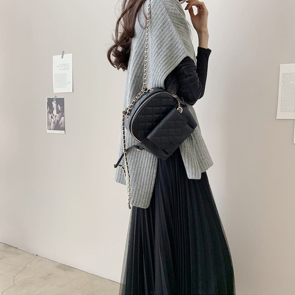 ブルベ夏/ブルベ冬服 リブ編みニットベスト レディース 重ね着ニット