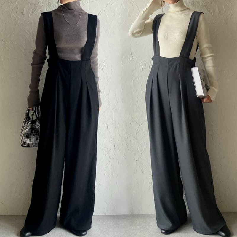 ブルベ冬服 ハイウエストワイドサロペット
