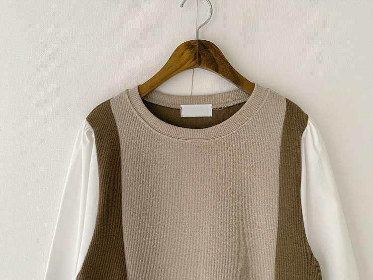 ブルベ夏/ブルベ冬服 フリル袖レイヤードワンピース