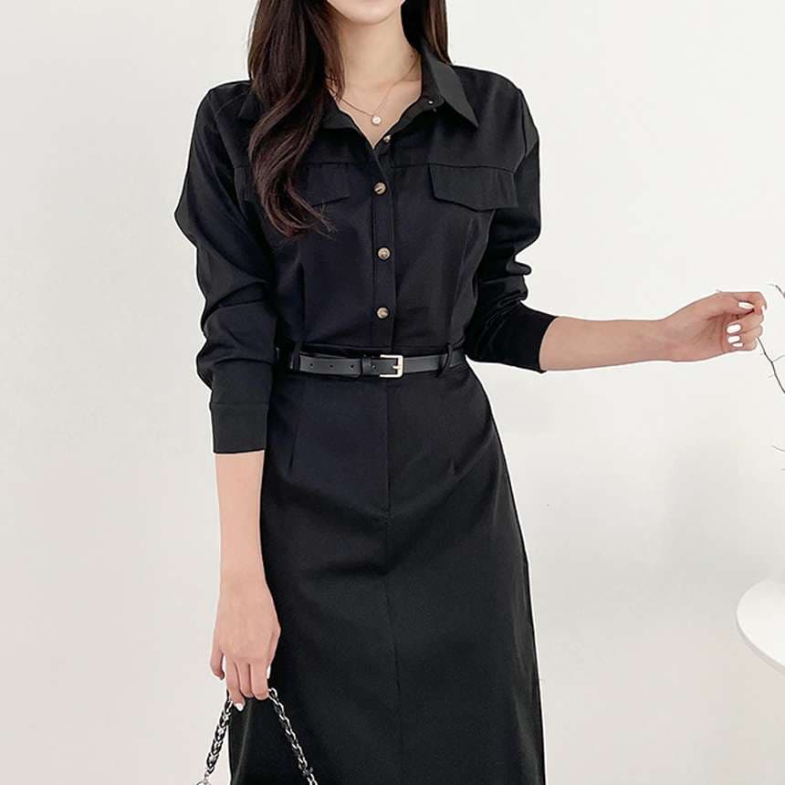 ブルベ夏/ブルベ冬服 エレガントシャツワンピース