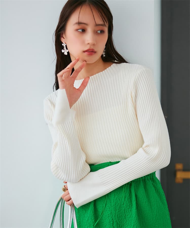 ブルベ夏/ブルベ冬服 リブ編みタートルネック