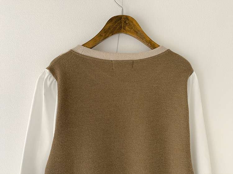 ブルベ夏/ブルベ冬服 フリル袖レイヤードワンピース