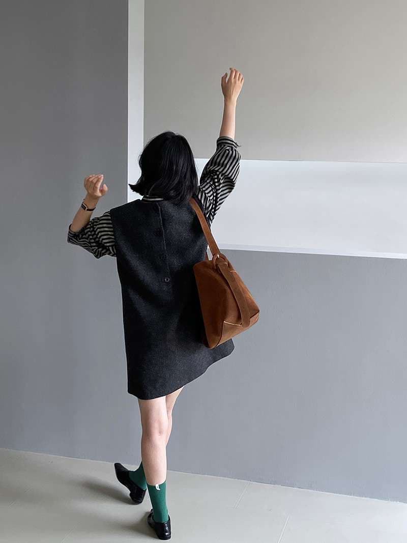 ブルベ冬服 ふんわり切り替えジャンパースカート