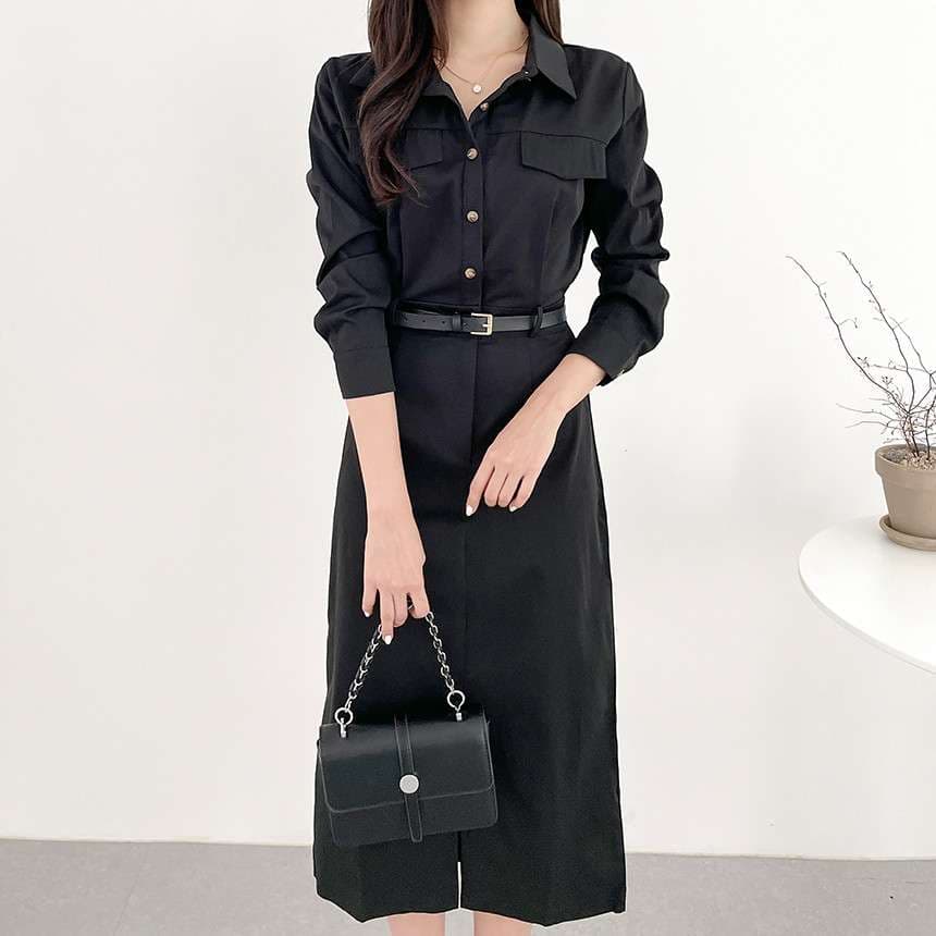 ブルベ夏/ブルベ冬服 エレガントシャツワンピース