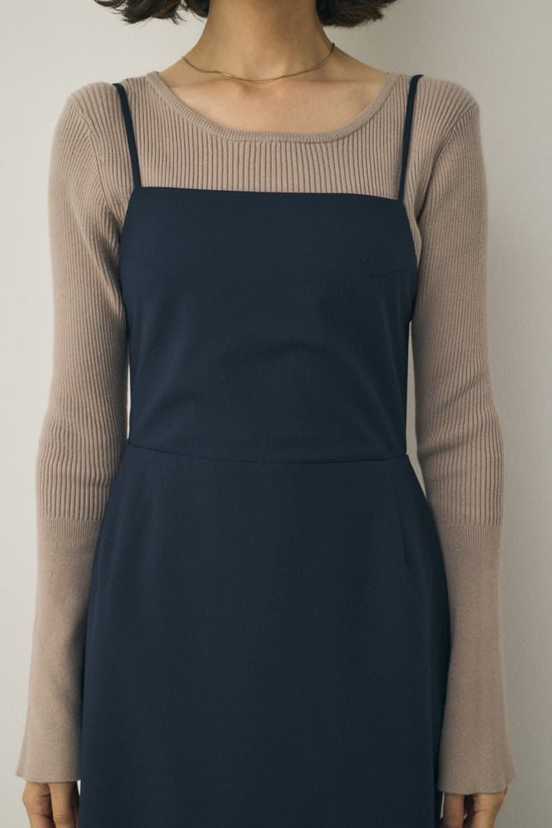 ブルベ冬服 シンプル キャミソールワンピース