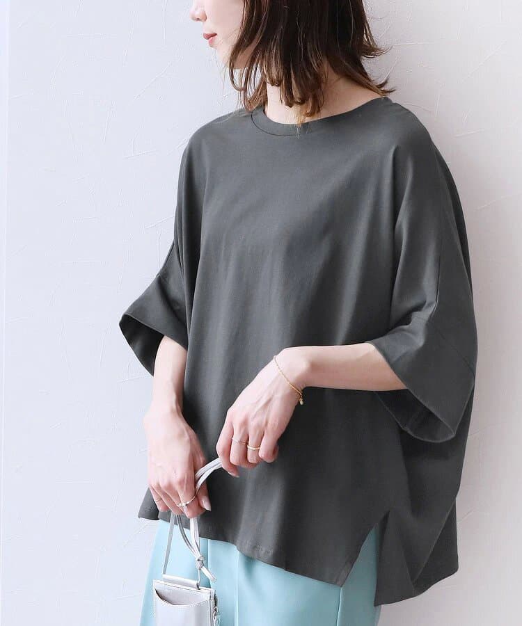 ブルベ夏/ブルベ冬服 ゆったりシルエット五分袖カットソー