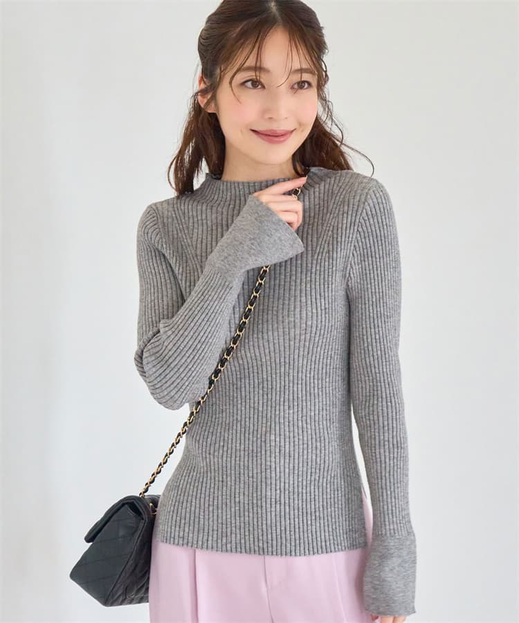 ブルベ夏/ブルベ冬服 リブ編みタートルネック