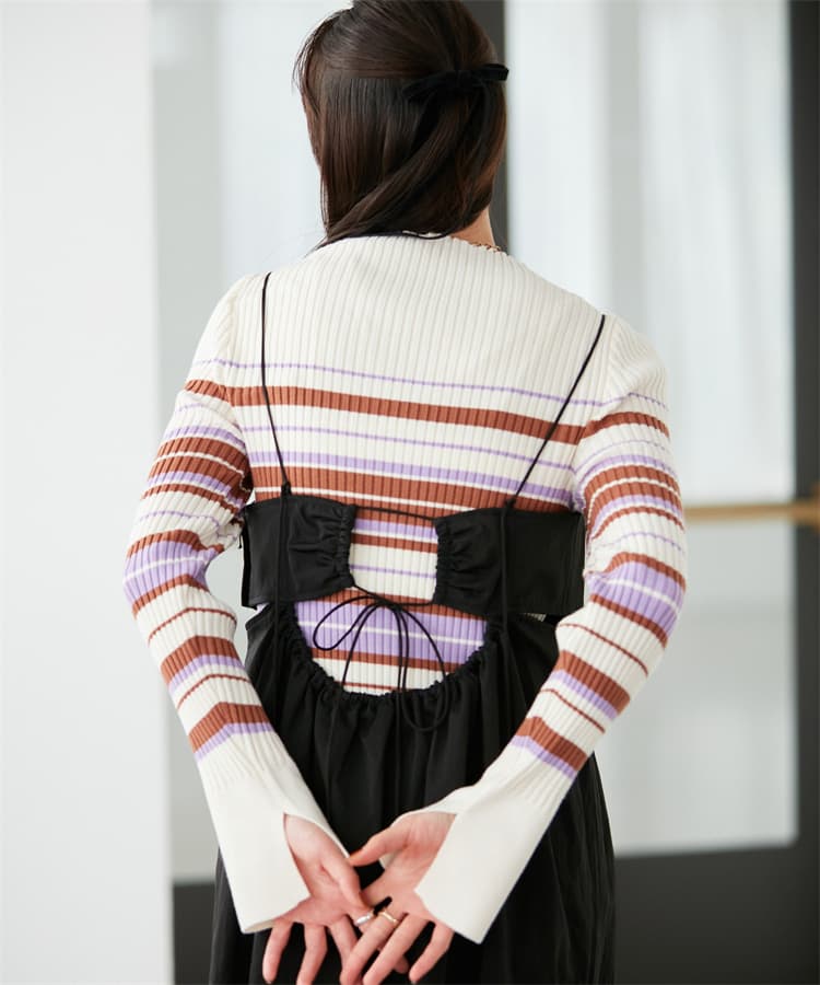 ブルベ夏/ブルベ冬服 リブ編みタートルネック