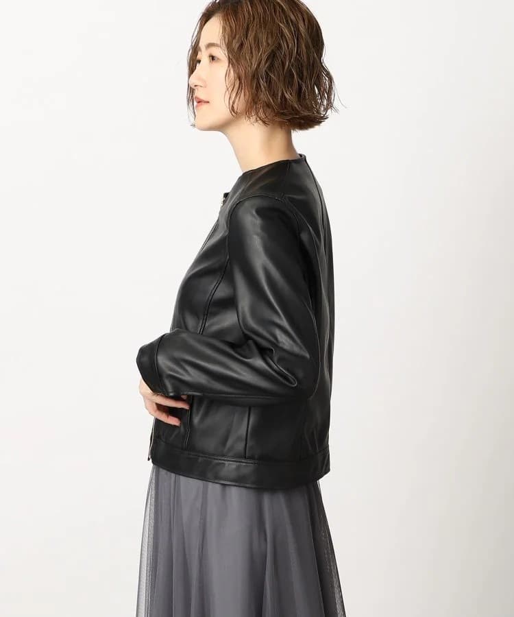 ブルベ冬服 シンプルノーカラーブルゾン