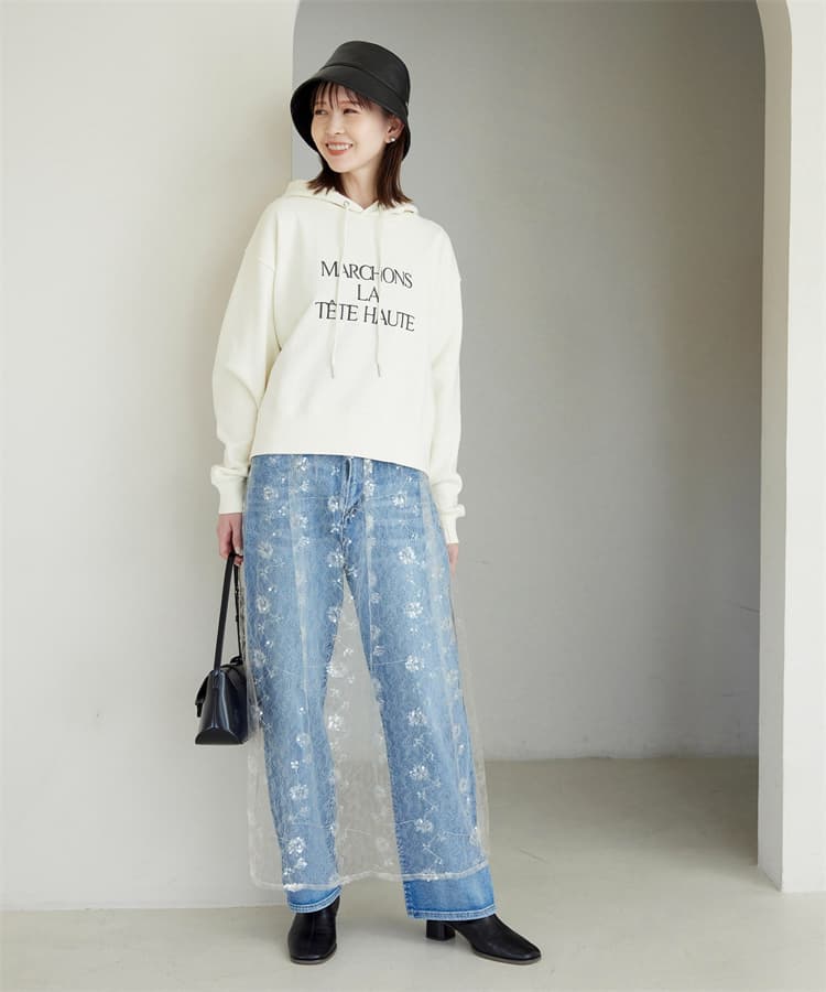 ブルベ夏/ブルベ冬服 シンプルフーディパーカー