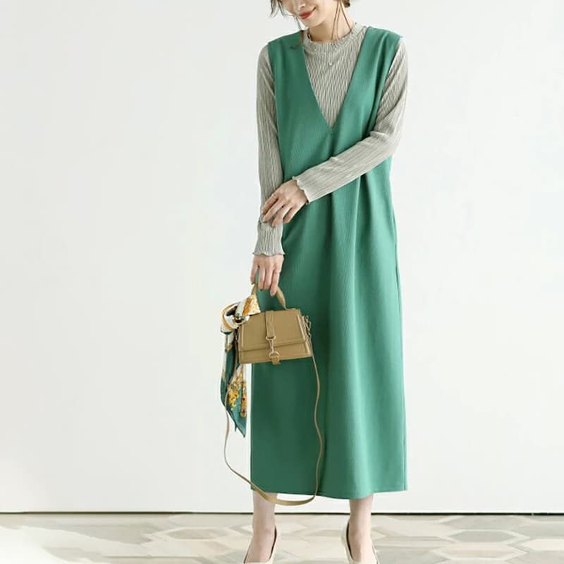 ブルベ夏/ブルベ冬服 重ね着自由自在ジャンパースカート