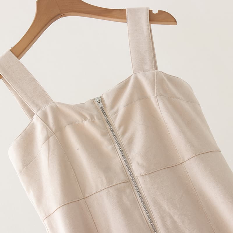 ブルベ夏/ブルベ冬服 美シルエット ジップアップワンピース