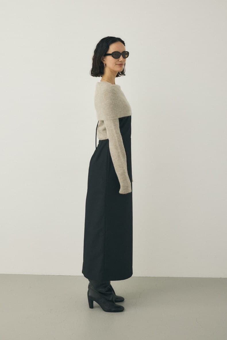ブルベ冬服 シンプル キャミソールワンピース