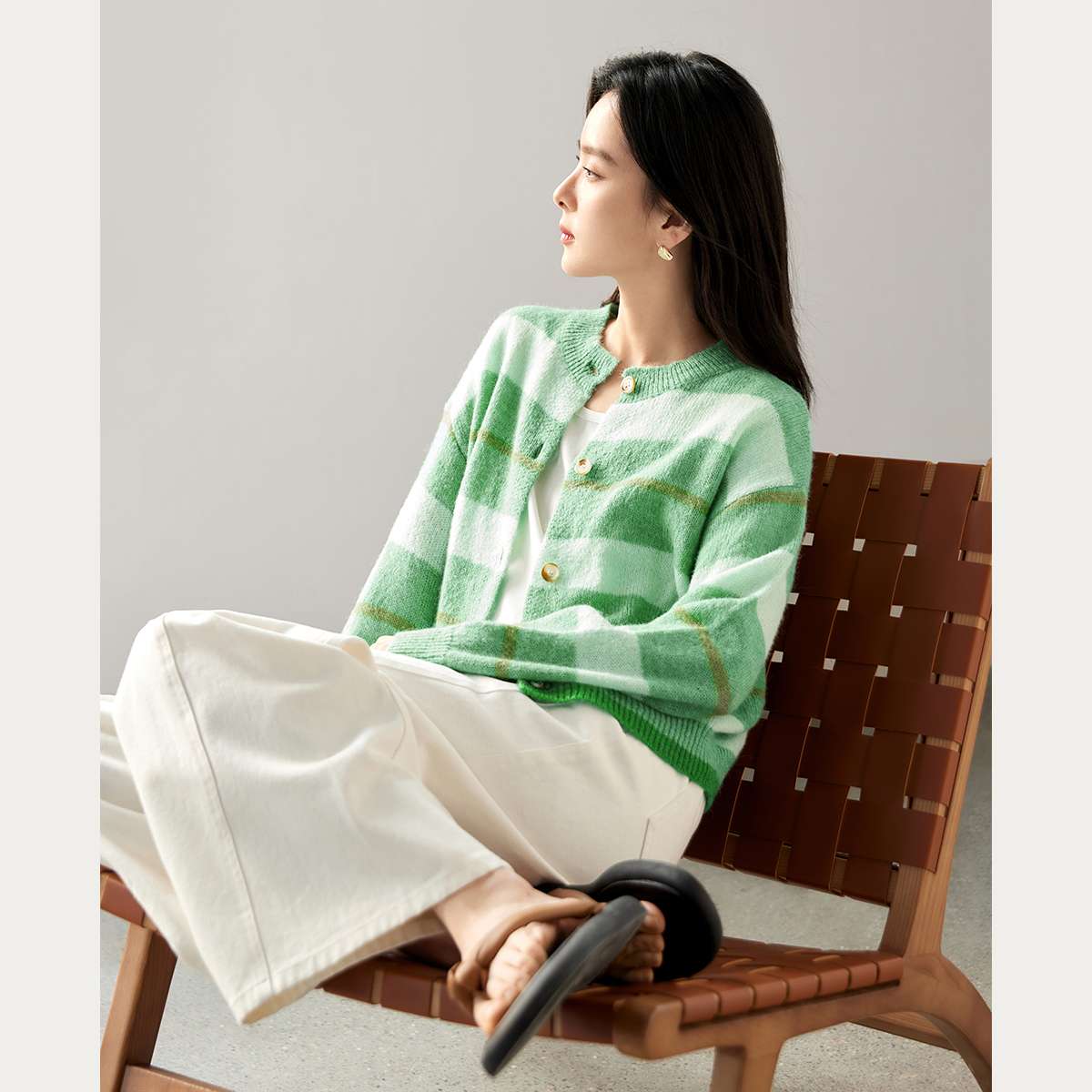 ブルベ夏/ブルベ冬服 優美シルエットカーディガン