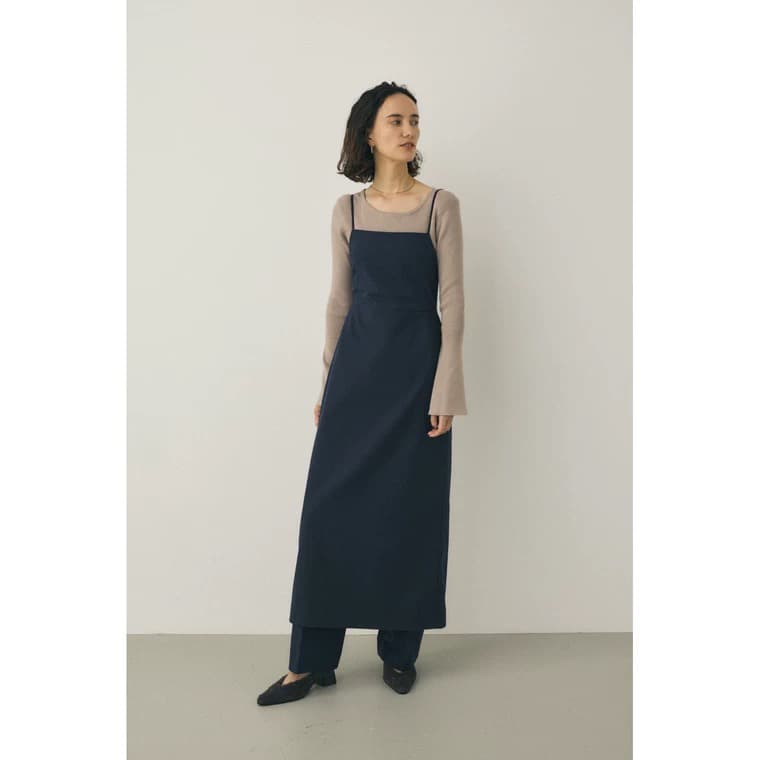 ブルベ冬服 シンプル キャミソールワンピース