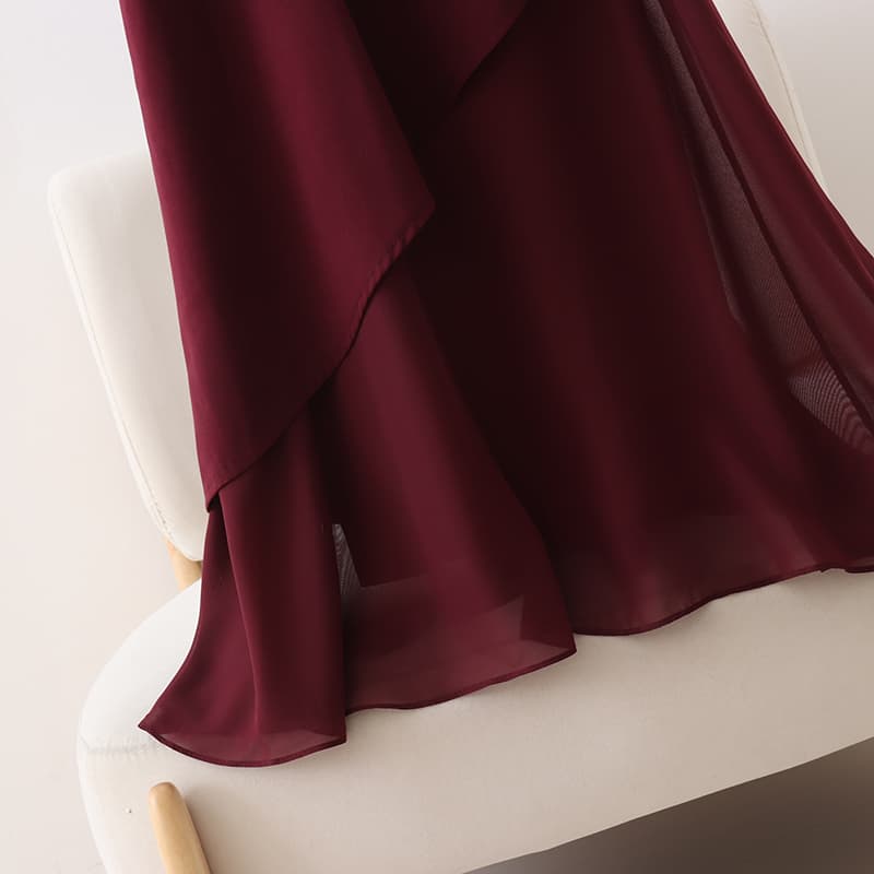 ブルベ冬服 アシンメトリー重ね切替ワンピース