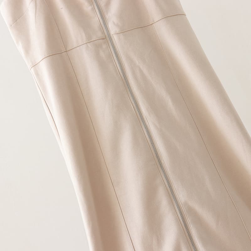 ブルベ夏/ブルベ冬服 美シルエット ジップアップワンピース