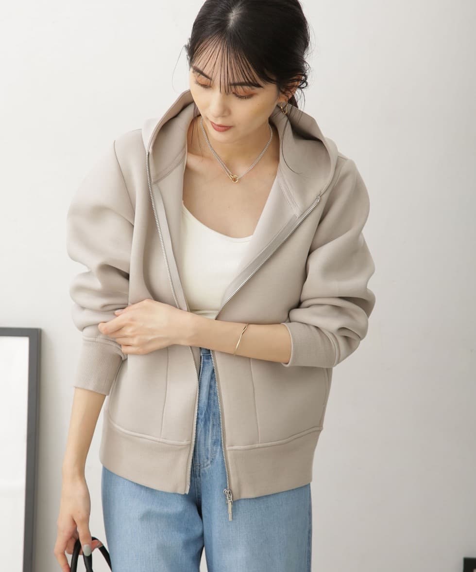 ブルベ夏/ブルベ冬服 シンプル フード付パーカー