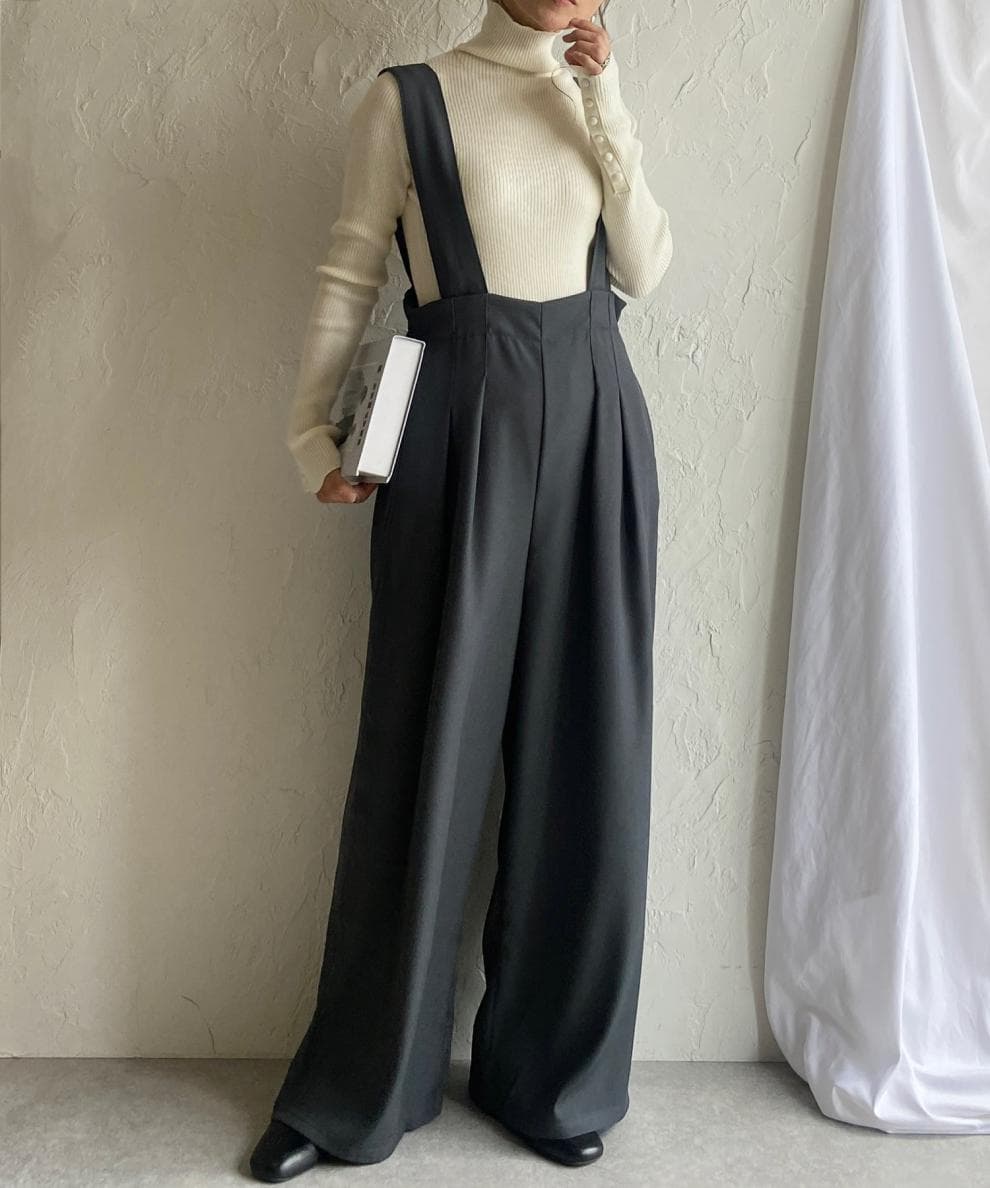 ブルベ冬服 ハイウエストワイドサロペット