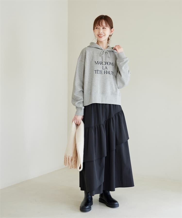 ブルベ夏/ブルベ冬服 シンプルフーディパーカー