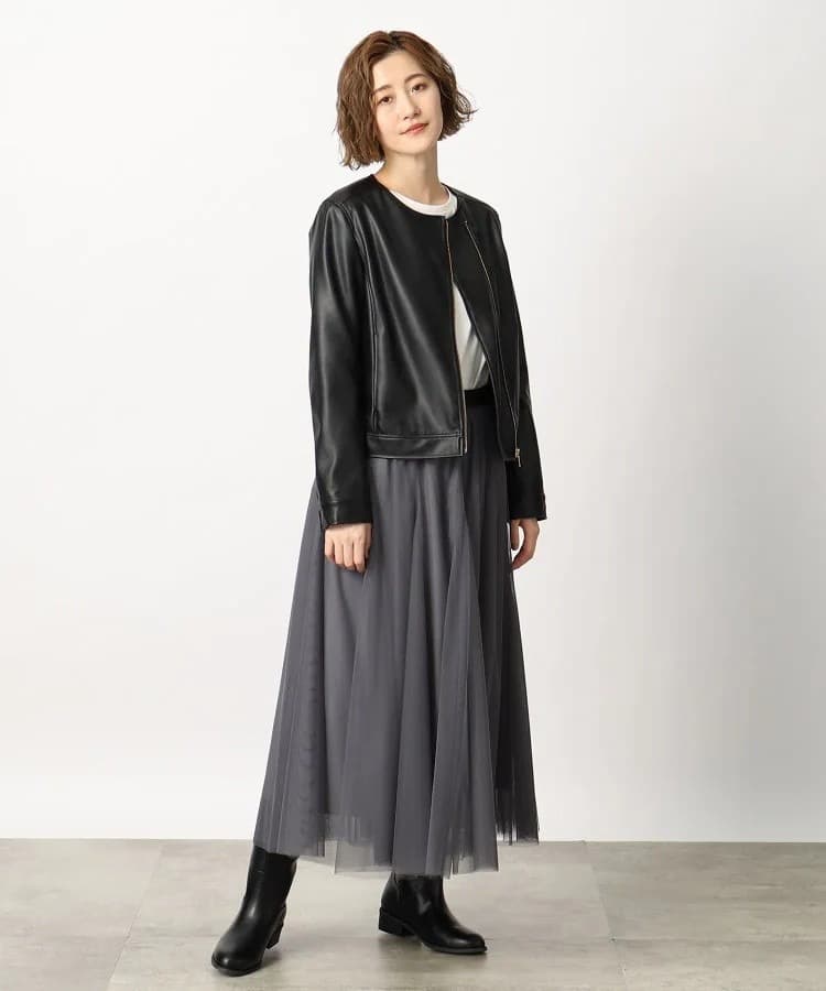 ブルベ冬服 シンプルノーカラーブルゾン