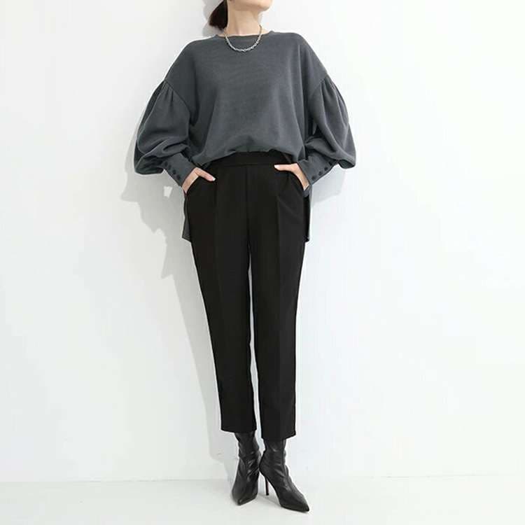 ブルベ夏/ブルベ冬服 ボリューム袖ボタン付きプルオーバー