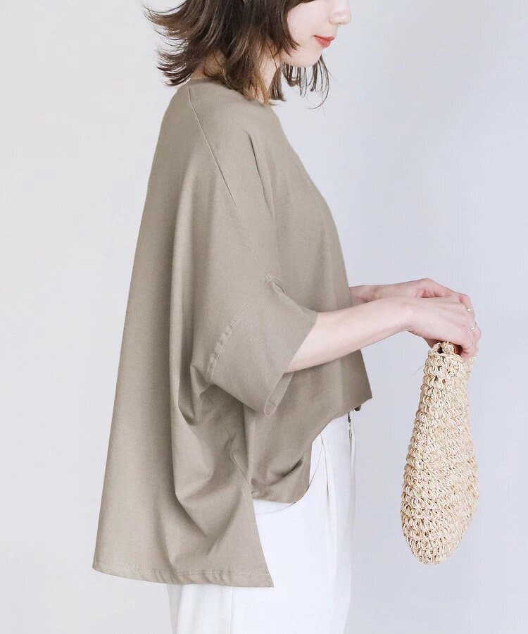 ブルベ夏/ブルベ冬服 ゆったりシルエット五分袖カットソー