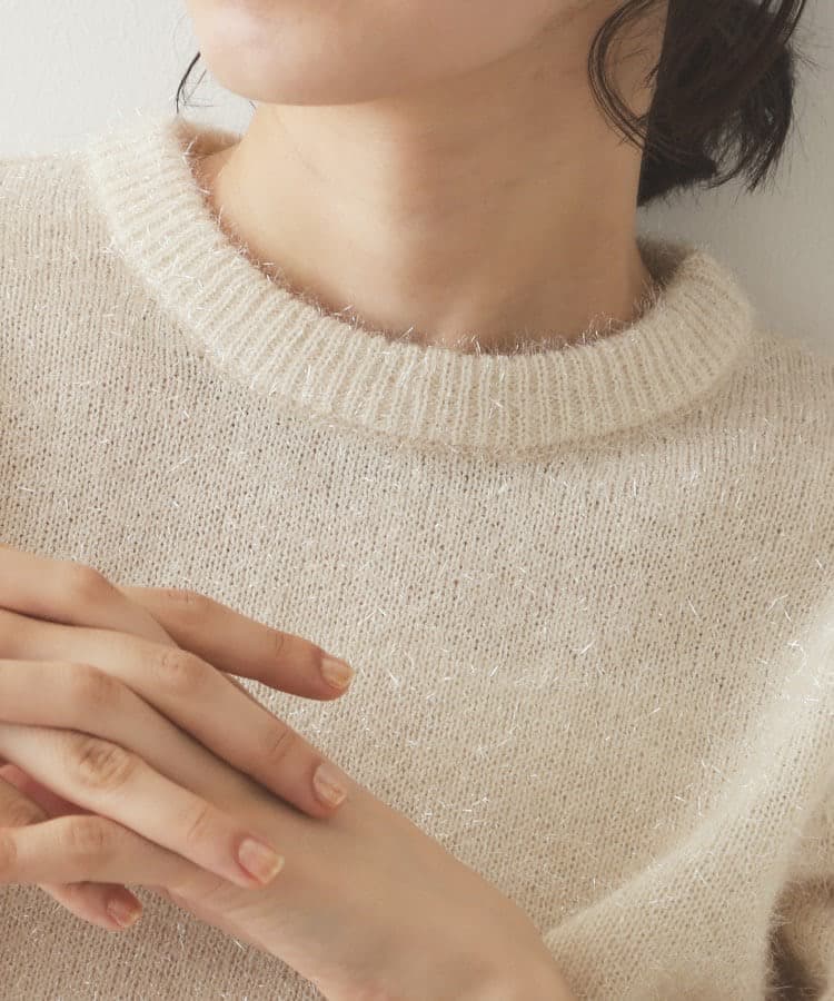 ブルベ夏/ブルベ冬服 ぽわん袖半袖ニット