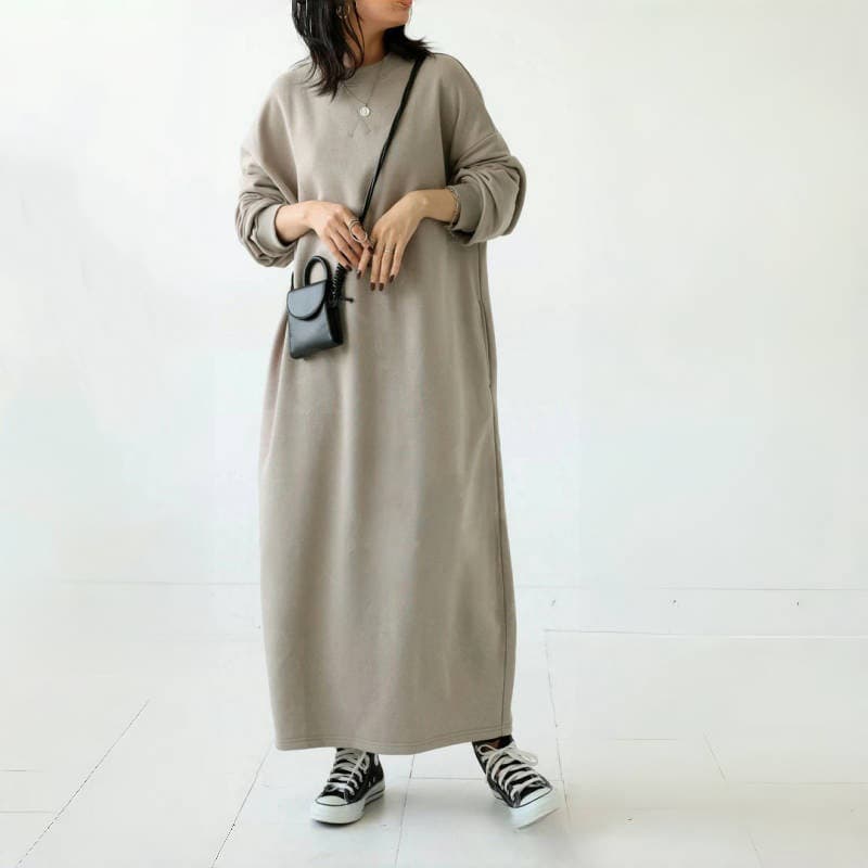 ブルベ夏/ブルベ冬服 ゆったりサイズニットワンピース