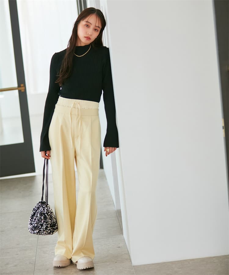 ブルベ夏/ブルベ冬服 リブ編みタートルネック