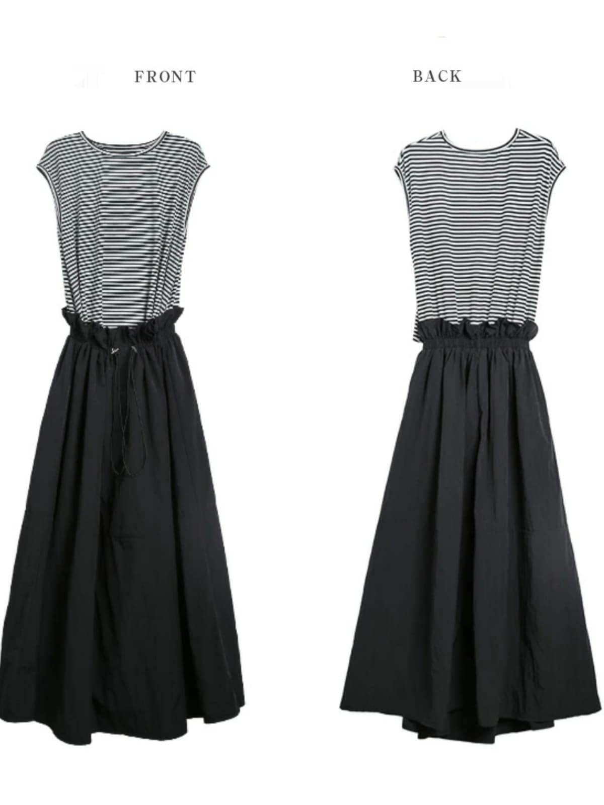 ブルベ夏/ブルベ冬服 フリルギャザーワンピース