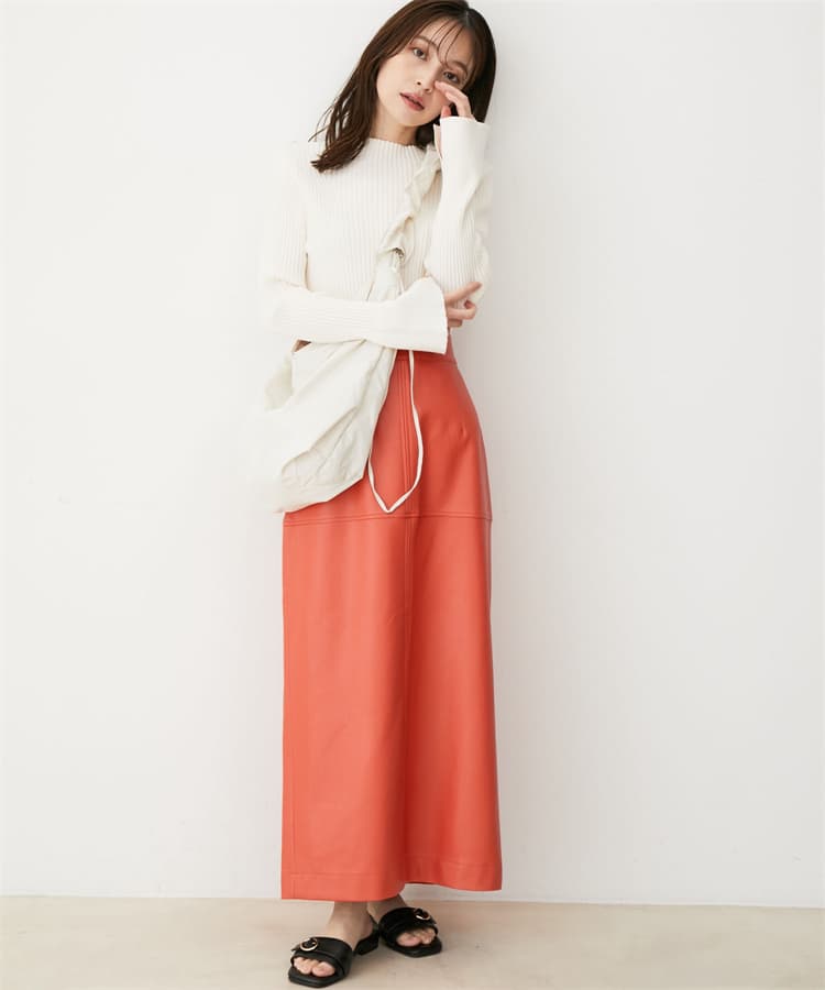 ブルベ夏/ブルベ冬服 リブ編みタートルネック