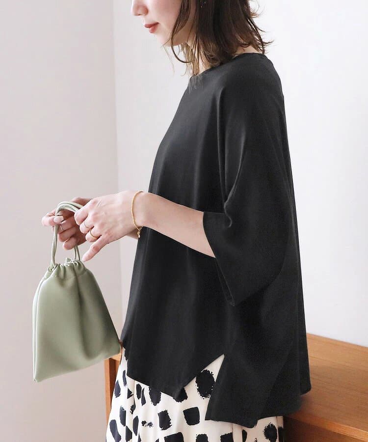 ブルベ夏/ブルベ冬服 ゆったりシルエット五分袖カットソー