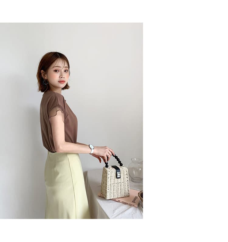 ブルベ夏/ブルベ冬服 透かし袖クラシカルTシャツ
